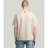 G-STAR - Shirt - Basaltgrijs/Wit - Jersey - Ronde Hals - Halve Mouw