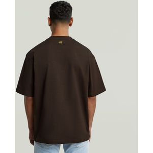 A-Line - Boxy T-shirt - Bruin - Heren