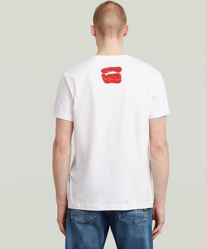 G-Star Raw - T-shirt - Puur Gewaxt Katoen - Recht Model - Ronde Hals