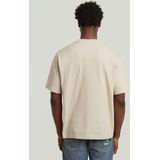 Boxy Base - T-shirt - Beige - Heren