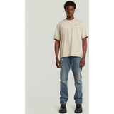 Boxy Base - T-shirt - Beige - Heren