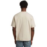 Boxy Base - T-shirt - Beige - Heren