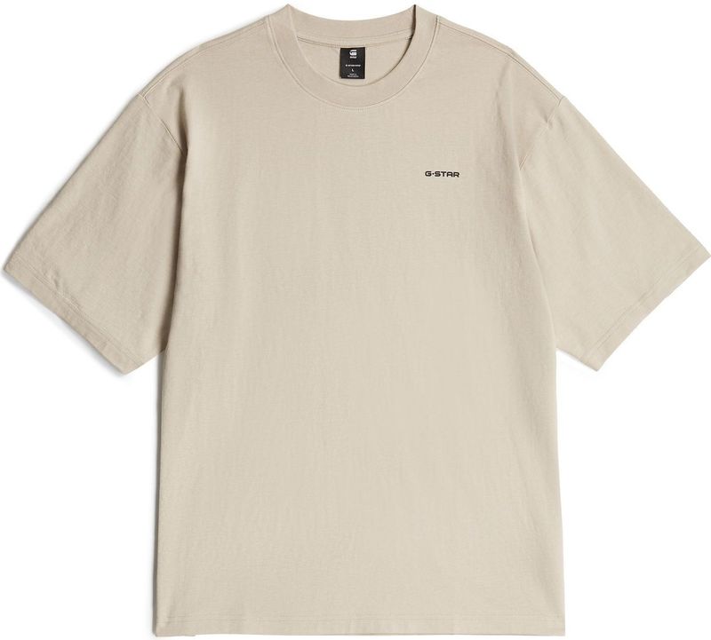 Boxy Base - T-shirt - Beige - Heren