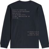 T-shirt - Wit - Back Embro Text Loose - Heren