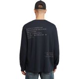 T-shirt - Wit - Back Embro Text Loose - Heren