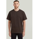 G-STAR - Shirt - Donkerbruin - Kwartmouw - Normale Pasvorm