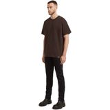 G-STAR - Shirt - Donkerbruin - Kwartmouw - Normale Pasvorm