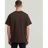 G-STAR - Shirt - Donkerbruin - Kwartmouw - Normale Pasvorm