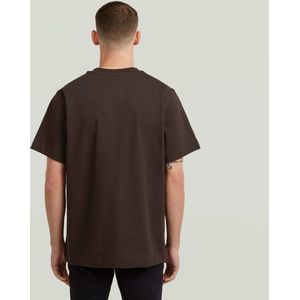 G-STAR - Shirt - Donkerbruin - Kwartmouw - Normale Pasvorm