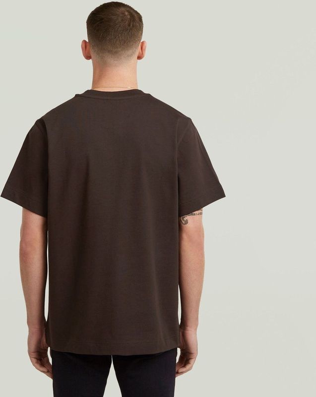 G-STAR - Shirt - Donkerbruin - Kwartmouw - Normale Pasvorm