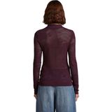 G-STAR - Pointelle - Gebreide Trui - Wijnrood - Lange Mouw