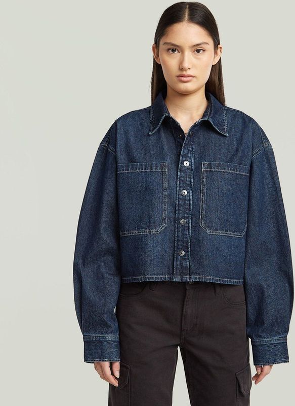 G-Star - D26851-E090-H494 - Boxy Jas - Blauw - Casual - Katoen