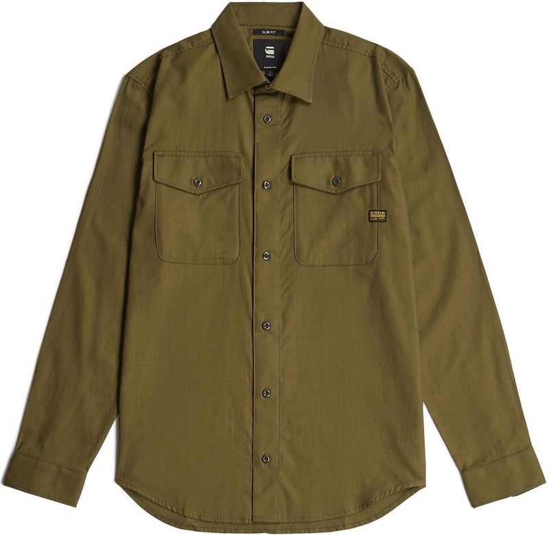 G-Star - D24963-C290-H523 - Overhemd - Groen - Marine Slim - Lange Mouwen