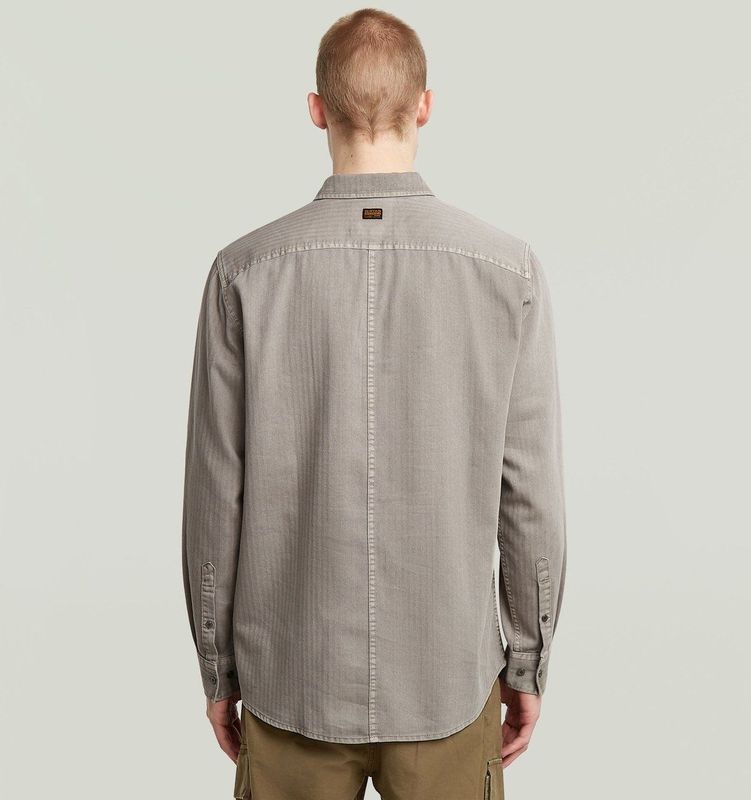 Panelled Pocket - Overhemd - Beige - Regular Fit