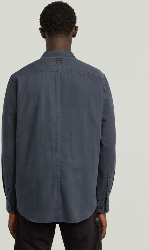 Panelled Pocket - Overhemd - Donkerblauw - Regular Fit