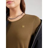 G-Star RAW - Eyben - Shirt - Dark Olive - V-hals - Korte Mouwen - Slim Fit