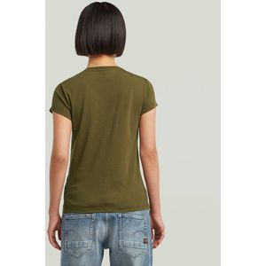 G-Star RAW - Eyben - Shirt - Dark Olive - V-hals - Korte Mouwen - Slim Fit