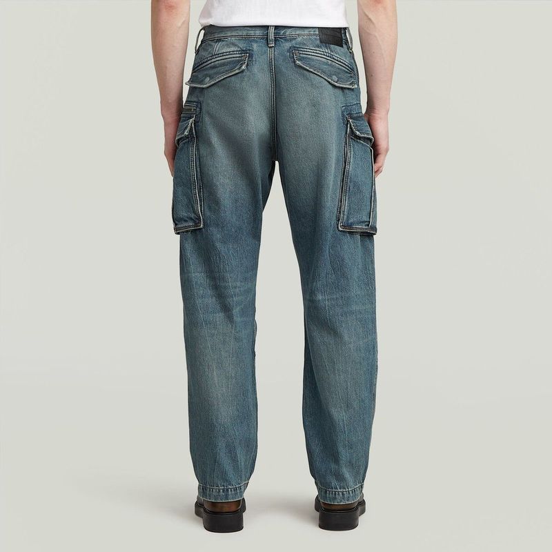 Rovic - Loose Denim - Heren - Anatomic Denim - Mid Waist - Wijdere Pijp - Cargozakken