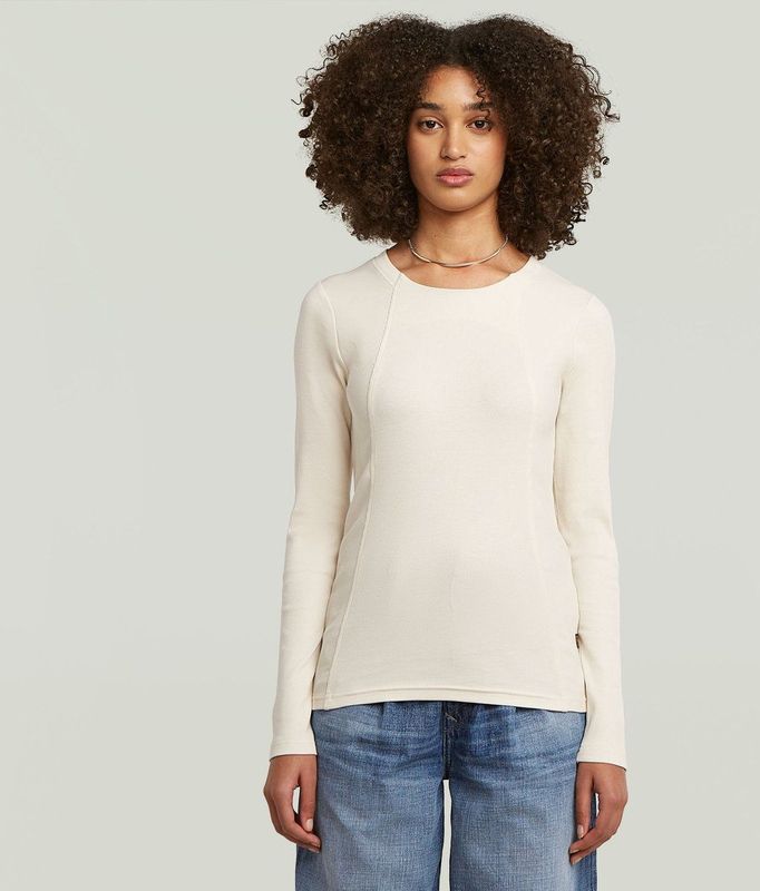 G-STAR - Shirt - Zwart/Wit - Lange Mouw - Normale Pasvorm