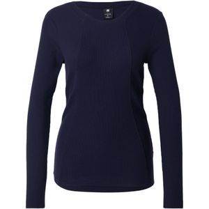 G-Star - D26903-E136-3873 - T-shirt - Marineblauw - A-lijn - Lange Mouwen - Katoen