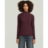 G-star - A Line Slim Fit - T-shirt - Met Lange Mouwen - Hoge Hals