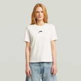 G-star - Script T-shirt - Korte Mouwen - 100% Biologisch Katoen