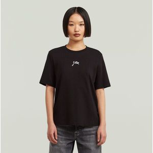 G-star - Script T-shirt - Korte Mouwen - 100% Biologisch Katoen