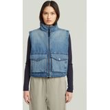 Bodywarmer - Midden Blauw - 2-Pocket Padded Zip - Dames