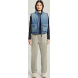 Bodywarmer - Midden Blauw - 2-Pocket Padded Zip - Dames