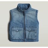 Bodywarmer - Midden Blauw - 2-Pocket Padded Zip - Dames