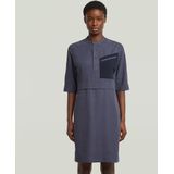 G-Star - D26962-D522-H392 - Half Placket Overhemdjurk - Blauw - Viscose - 3/4 Mouw