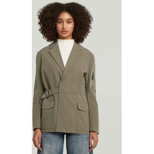 Belted - Blazer - Bruin - Dames