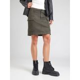 Cargorok - Bruin - Dames - Mid Waist - Rits- en Knoopsluiting - Superstretch