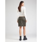 Cargorok - Bruin - Dames - Mid Waist - Rits- en Knoopsluiting - Superstretch