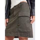 Cargorok - Bruin - Dames - Mid Waist - Rits- en Knoopsluiting - Superstretch