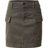 Cargorok - Bruin - Dames - Mid Waist - Rits- en Knoopsluiting - Superstretch