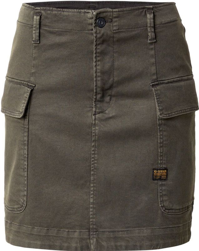 Cargorok - Bruin - Dames - Mid Waist - Rits- en Knoopsluiting - Superstretch