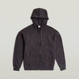 G-STAR RAW - Washed Loose Full Zip Hdd Sw - Sweatshirt - Zwart