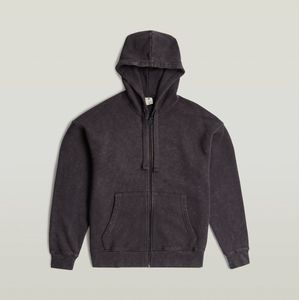 G-STAR RAW - Washed Loose Full Zip Hdd Sw - Sweatshirt - Zwart