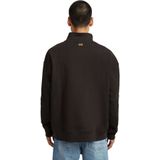 Fabric Mix - Half Zip Sweater - Zwart - Heren