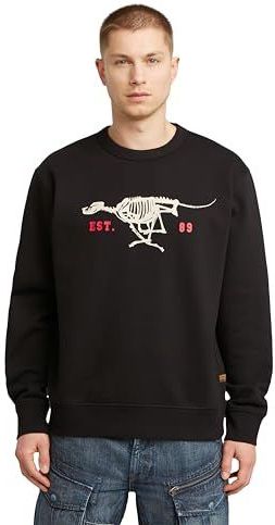 Running Dog - Back Graphic - Sweater - Zwart - Heren