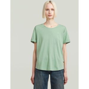 Rolled Up Boyfriend T-Shirt - Groen - Dames