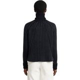 Washed Loose Turtle Gebreide Trui - Zwart - Dames