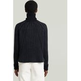 Washed Loose Turtle Knit wmn, Zwart (Dk Black Gd D27172-d630-b564), XS