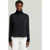 Washed Loose Turtle Knit wmn, Zwart (Dk Black Gd D27172-d630-b564), XS