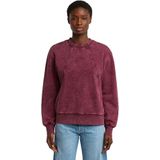Washed A-Line Script - Sweater - Rood - Dames