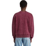 Washed A-Line Script - Sweater - Rood - Dames