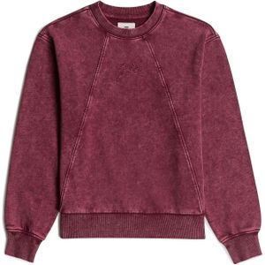 Washed A-Line Script - Sweater - Rood - Dames