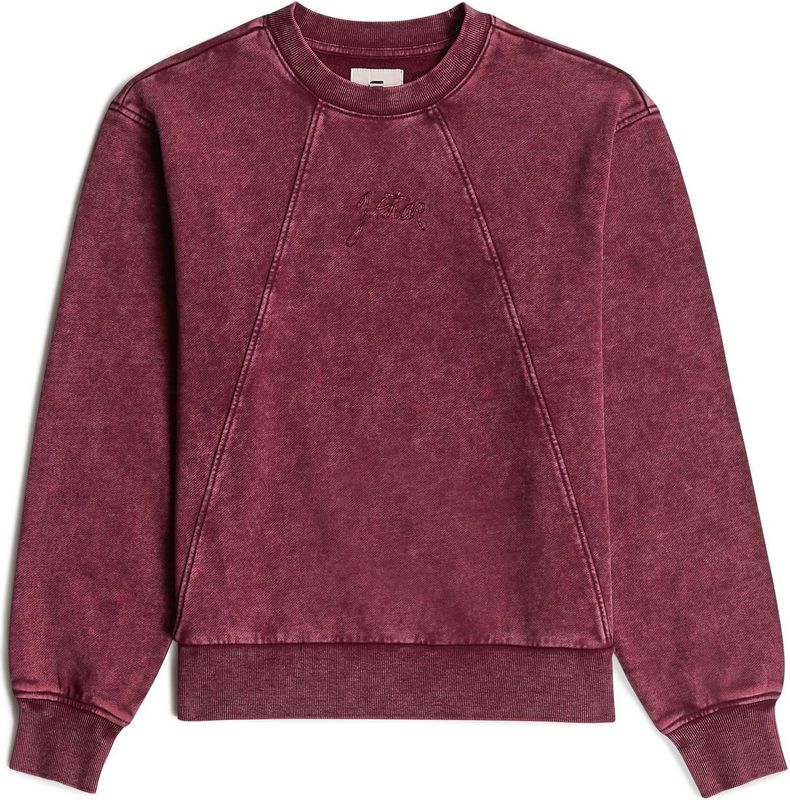Washed A-Line Script - Sweater - Rood - Dames