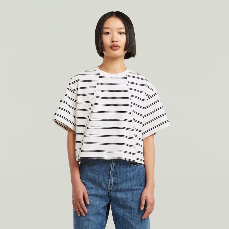 A-Line Stripe Boxy - T-shirt - Meerkleurig - Dames